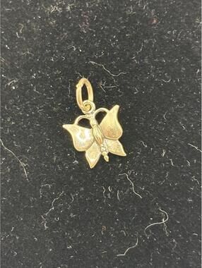 Vintage Sterling Silver Butterfly Necklace Pendant